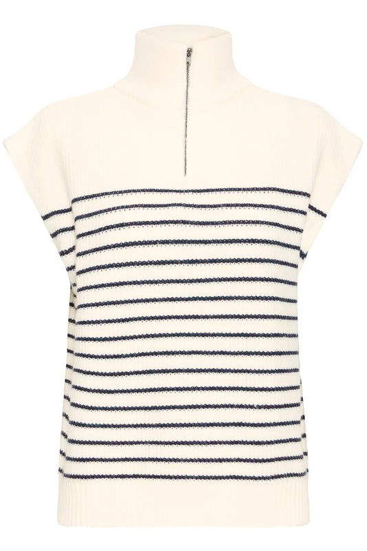 Vinna 3/4 Zip Short Sleeve Tank Top