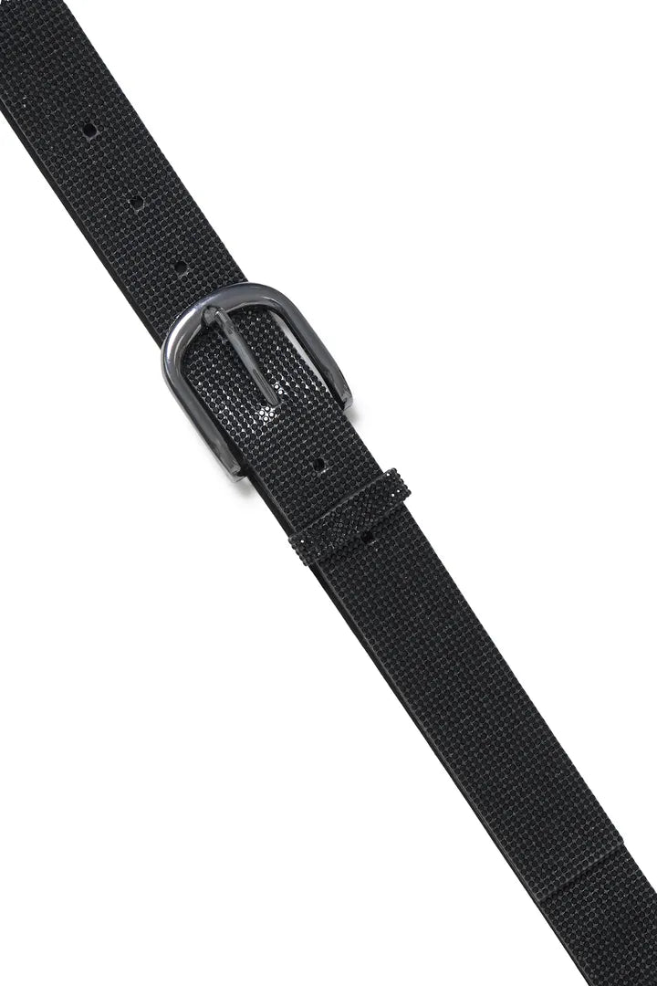 Black Metal Sparkle Villi Belt