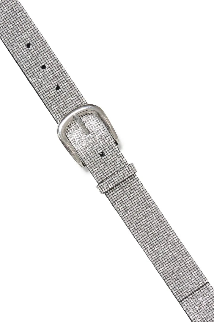 Silver Diamante Sparkle Villi Belt