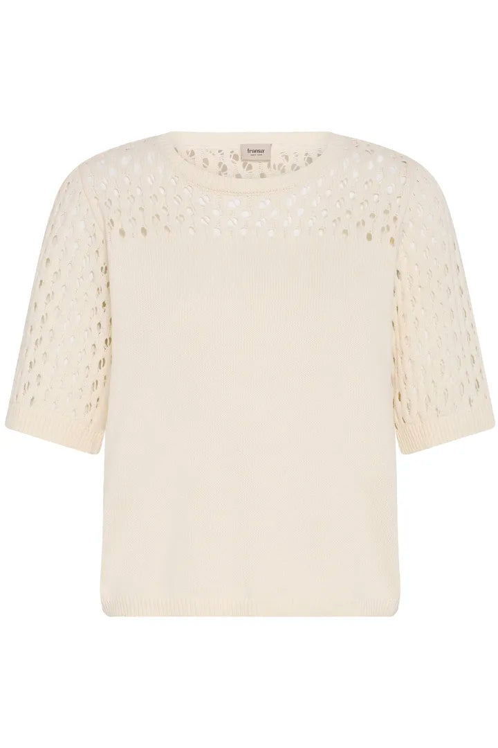 Layla Cream Crochet Knit Jumper