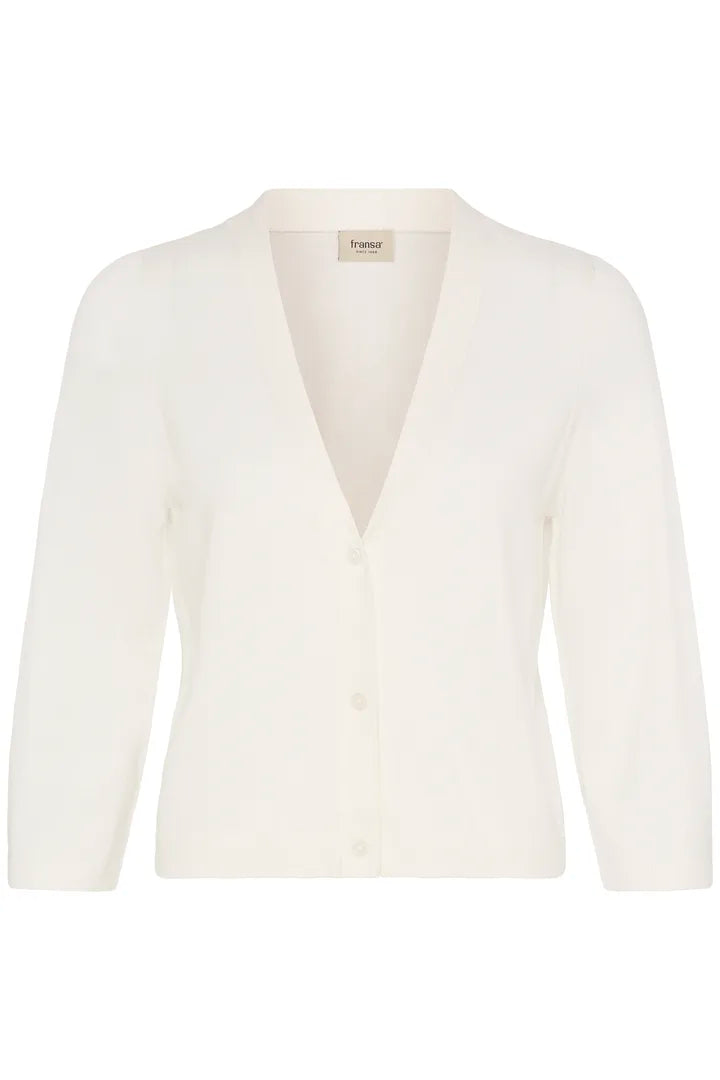 Mary V Neck Cream Cardigan