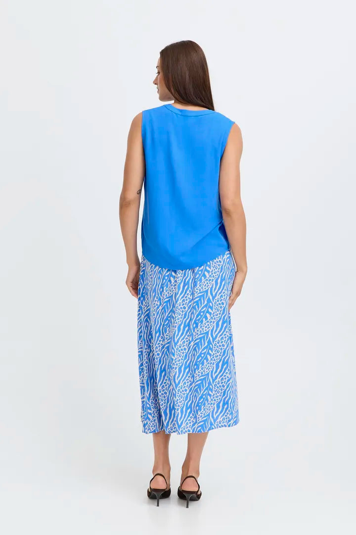 Joella Blue Short Sleeve Top