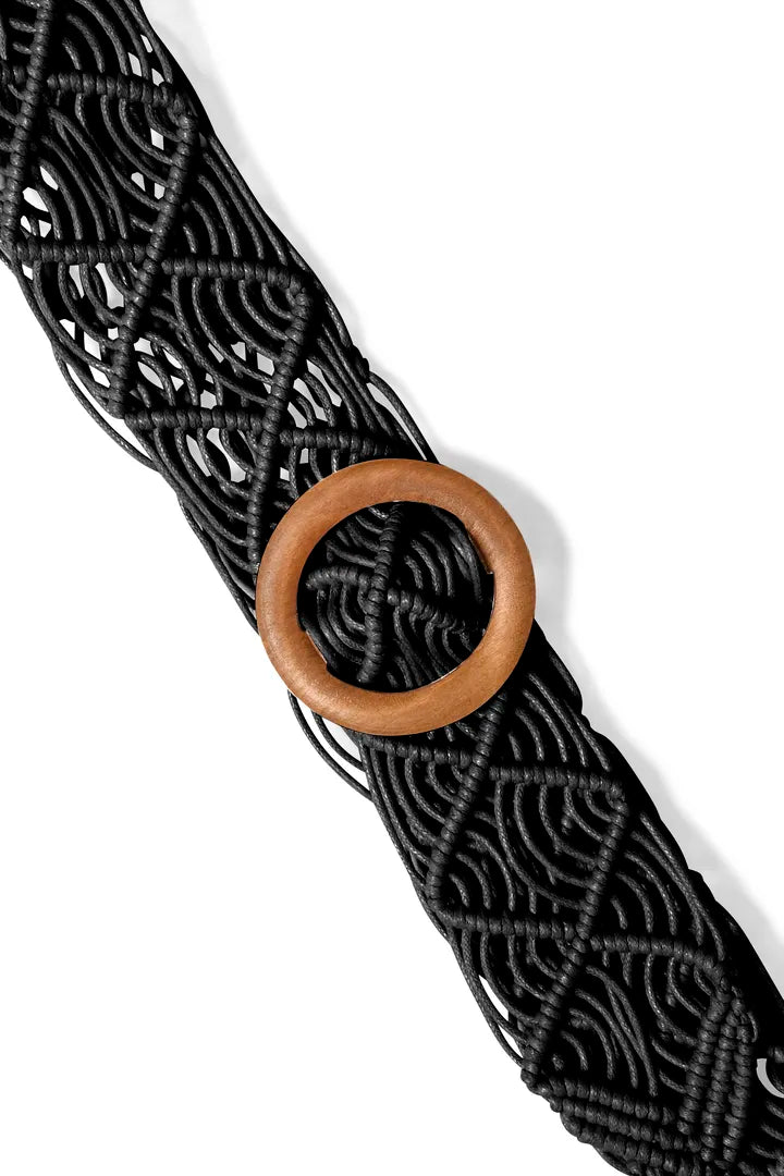 Black 100% Cotton Woven Belt