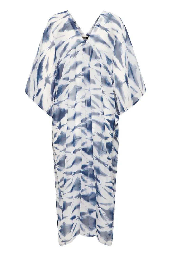 Navy Patterned Natala Kaftan