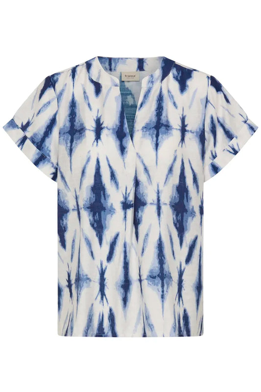 Navy Tie Dye Ariana Blouse