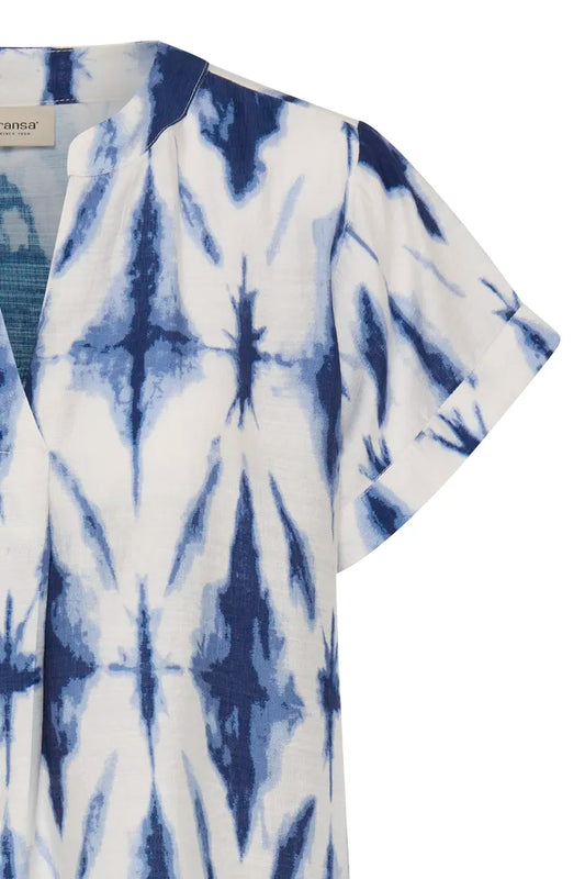 Navy Tie Dye Ariana Blouse