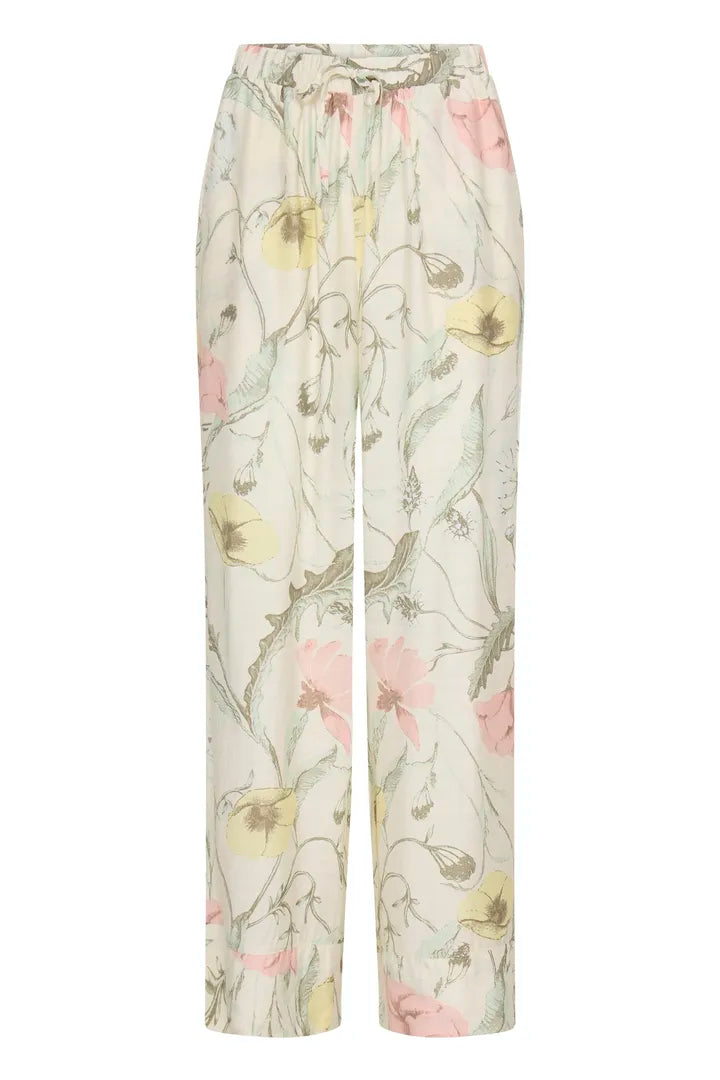 Pastel Yellow Ariana Wide Leg Trousers