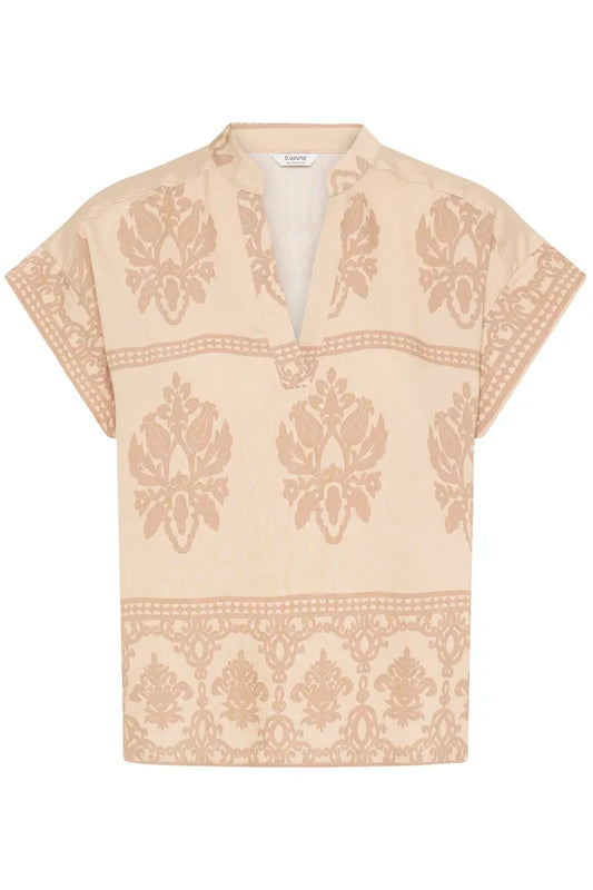 Jayce Beige Printed Blouse