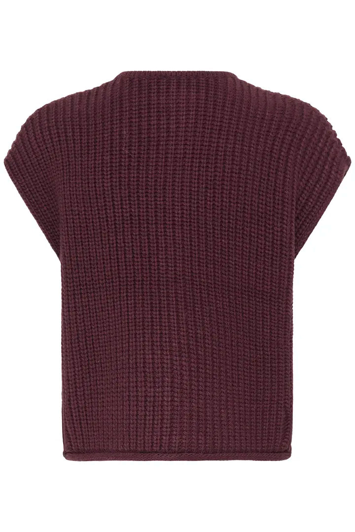 Norma Fig Button Knitted Waistcoat
