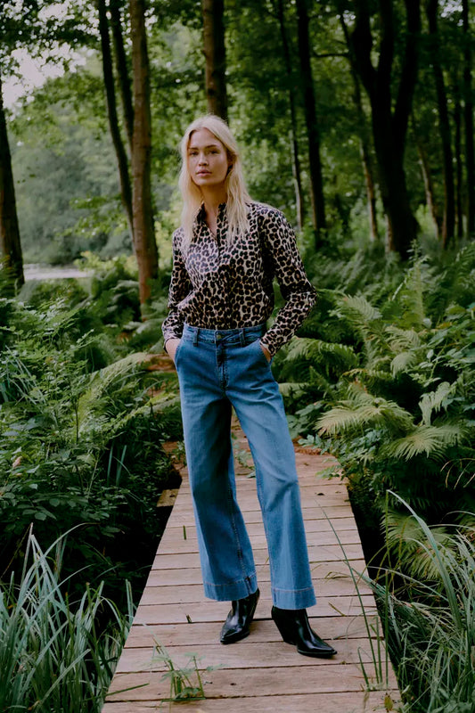 Komma Wide Leg Cropped Jeans