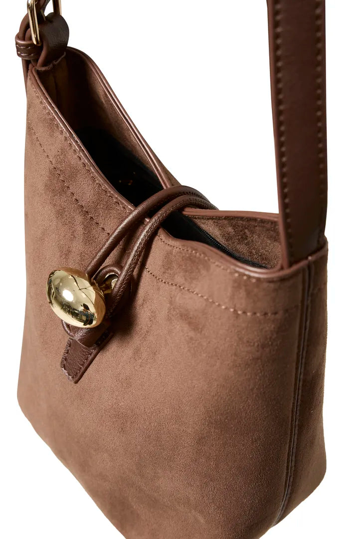 French Roast Brown Vuede Bucket Bag