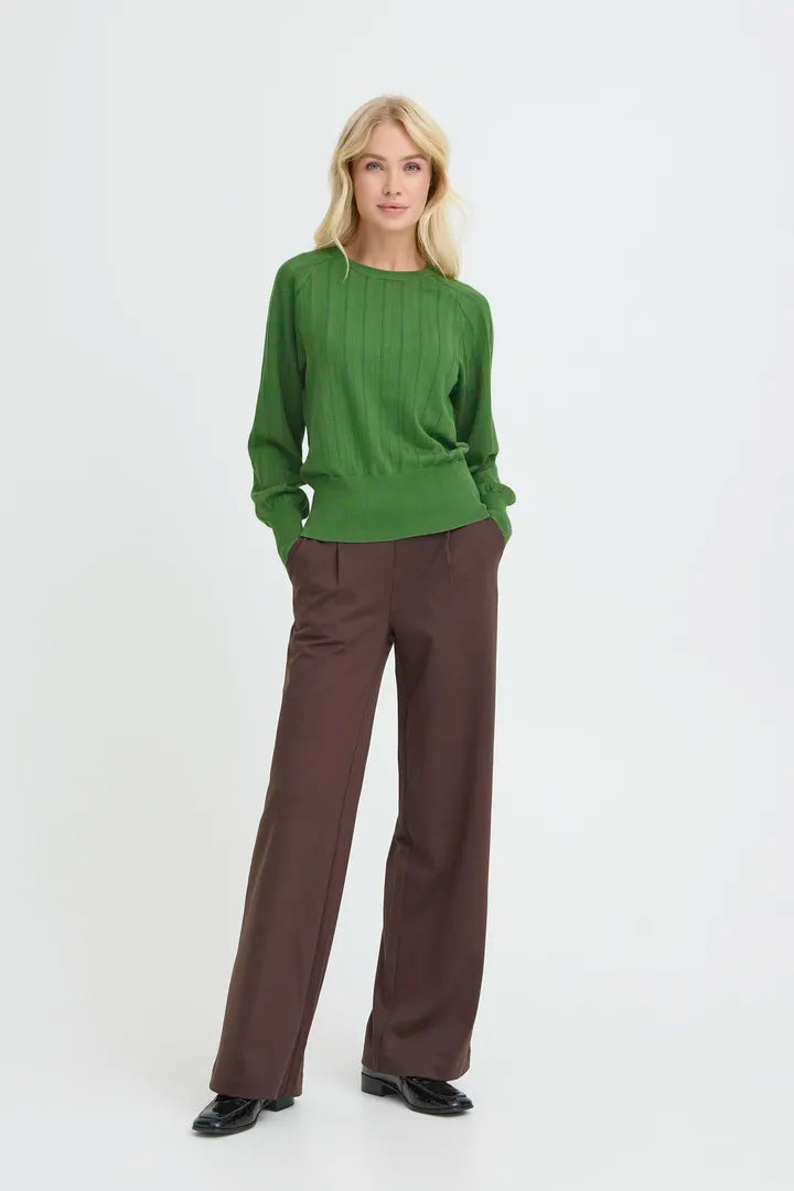 Artichoke Green Morla Pointelle Jumper