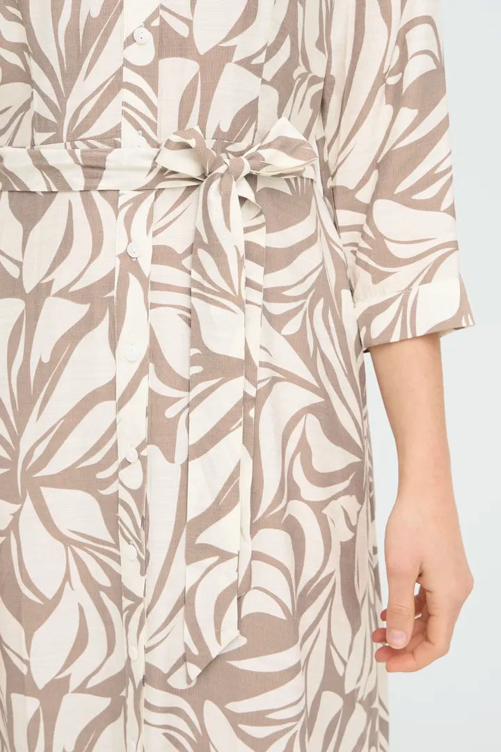 Ariana Floral Print Maxi Shirt Dress