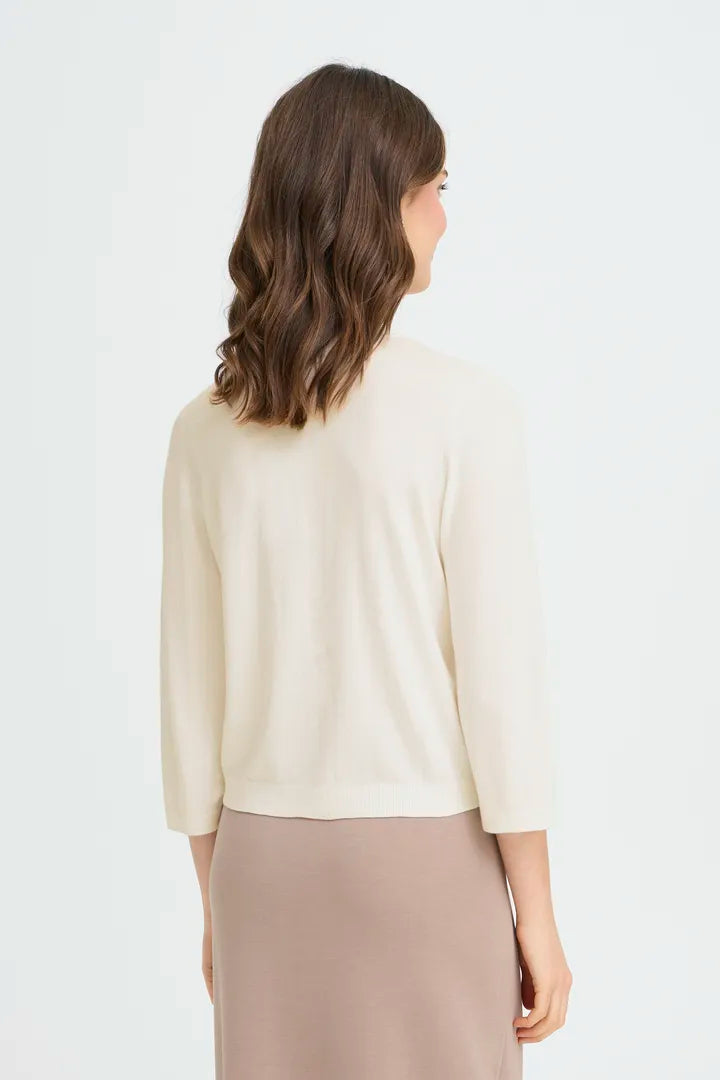 Mary V Neck Cream Cardigan