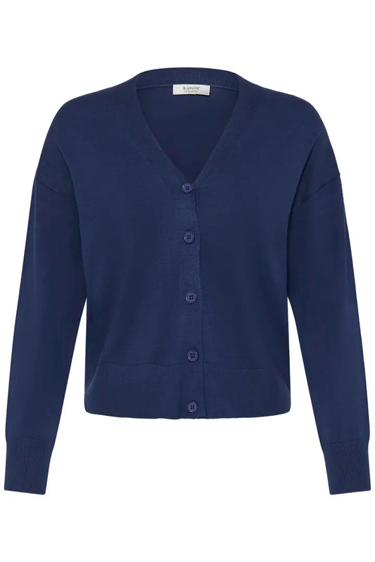 Navy Morla V Neck Cardigan