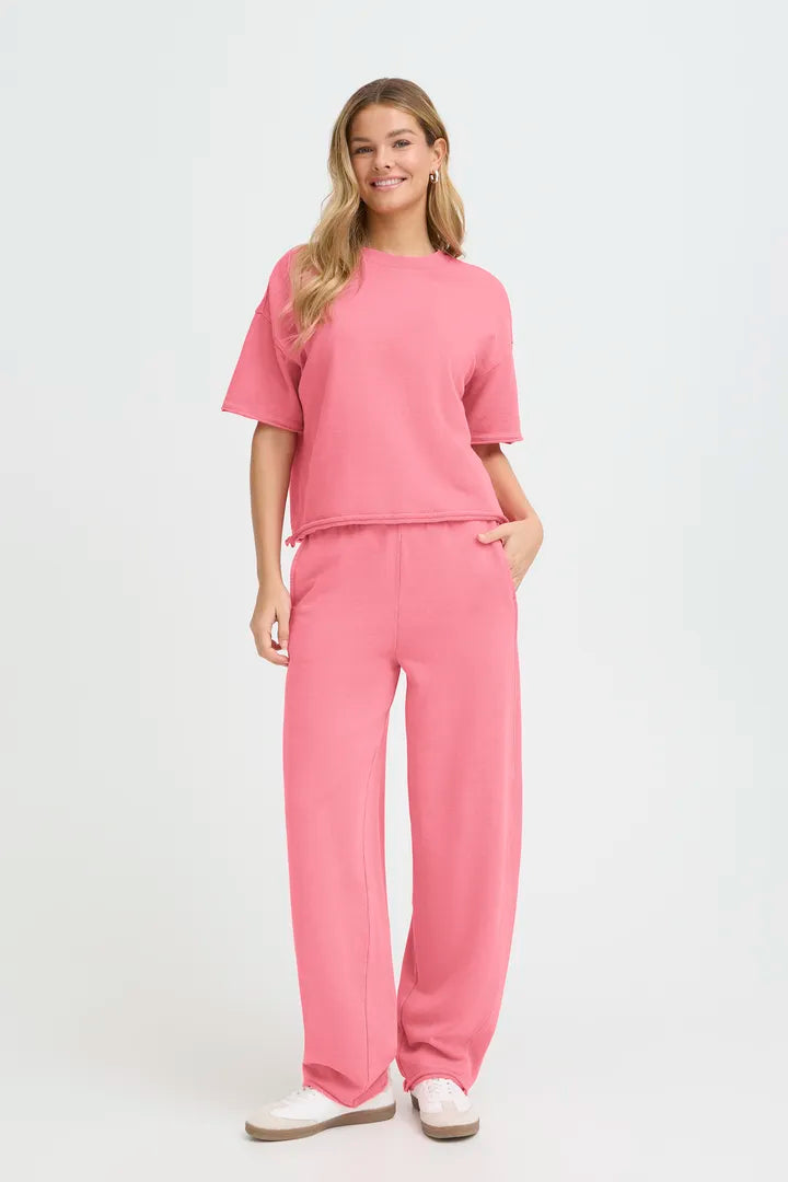 Pink Wide Leg Trousers