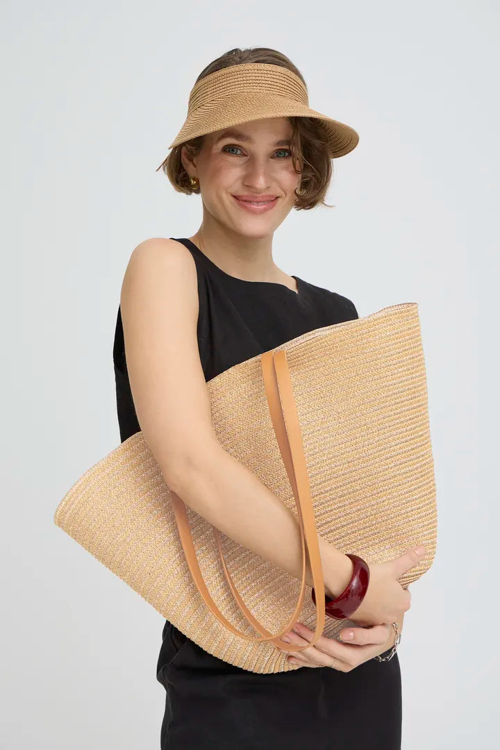 Woven Straw Beach Bag