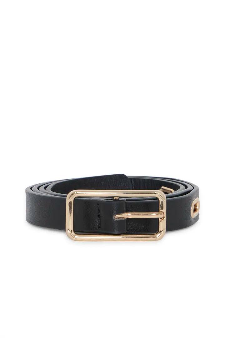 Sorine Black Faux Leather Belt