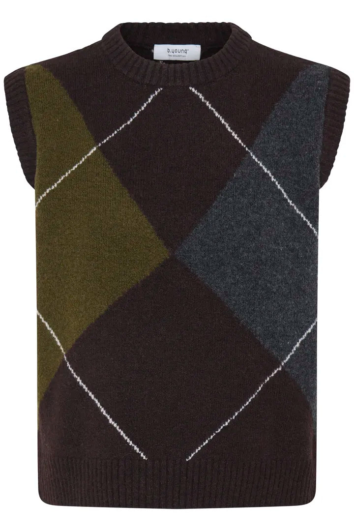 Milla Argyle Slipover Top