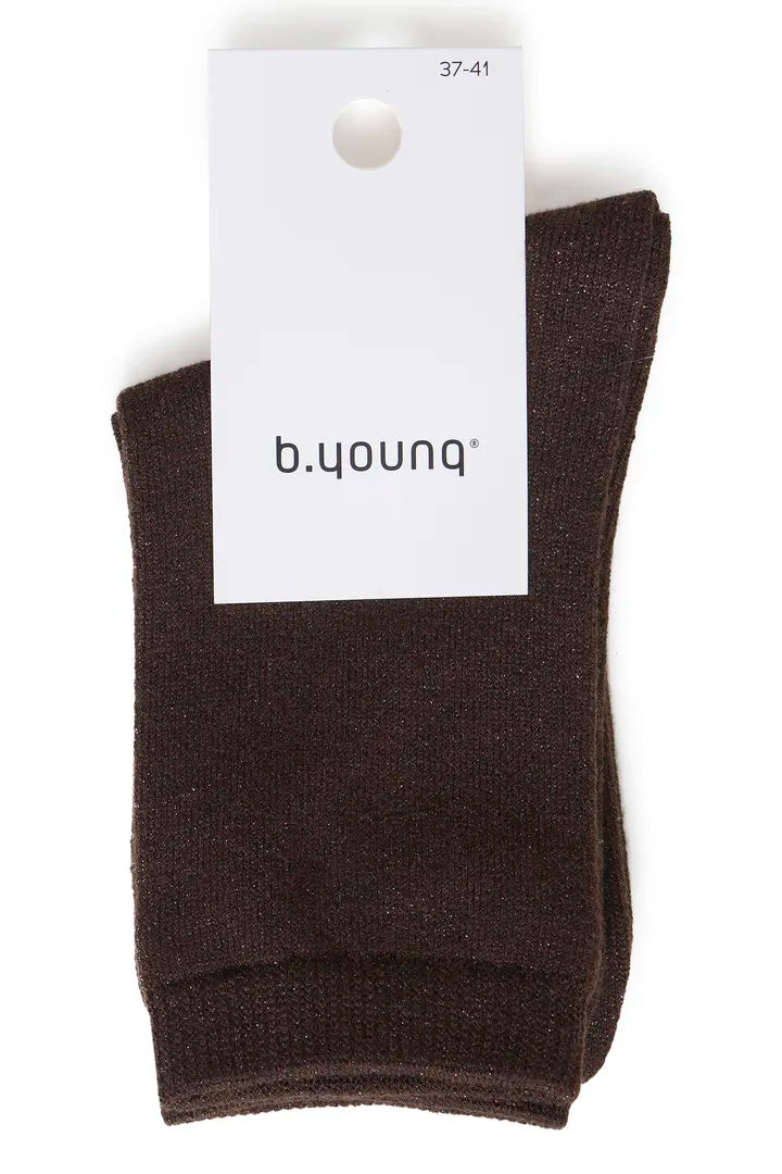 Chocolate Brown Glitter Socks