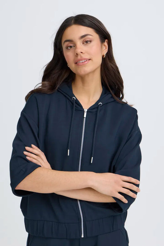 Aurora Zipped 3/4 Sleeve Hoodie