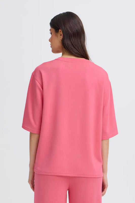 Pink Aurora Short Sleeved Sweatshirt