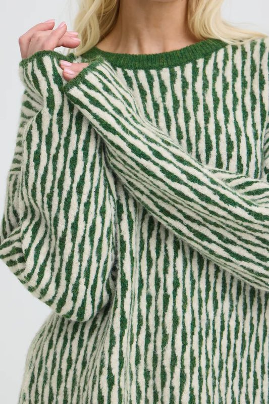 Ojula Green Patterned Jumper