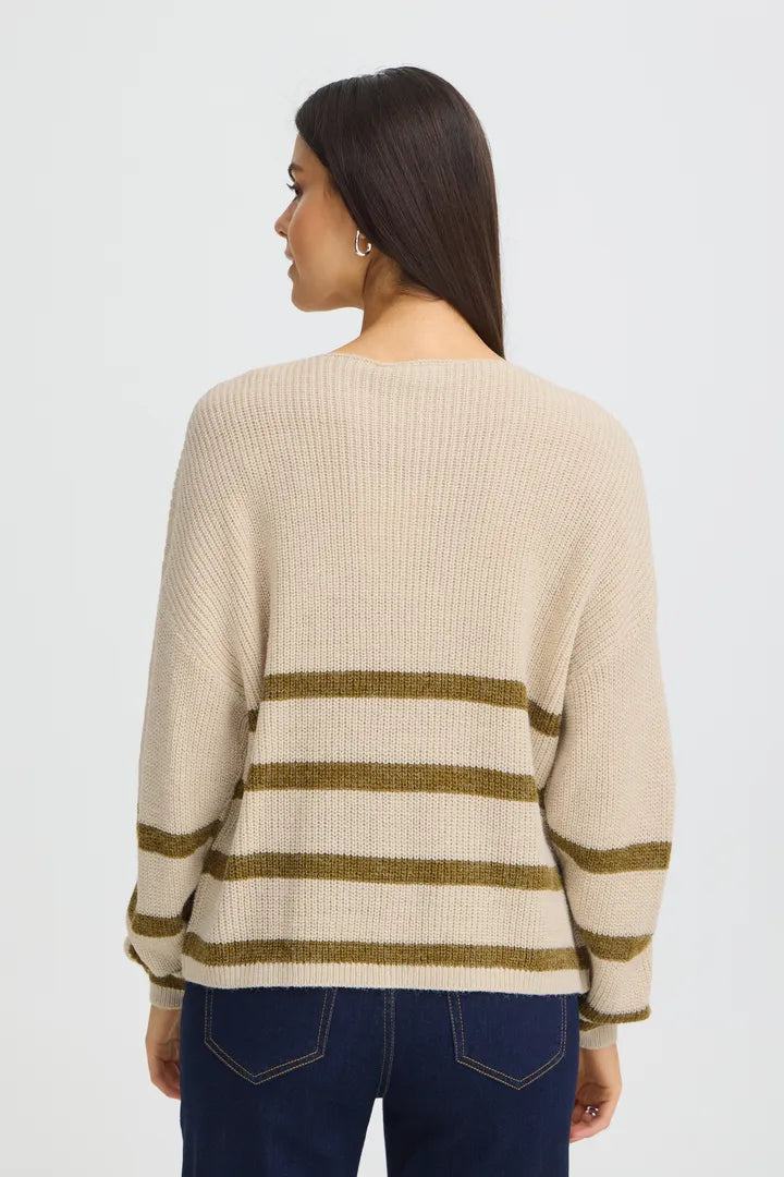 Retta Khaki Stripe Jumper