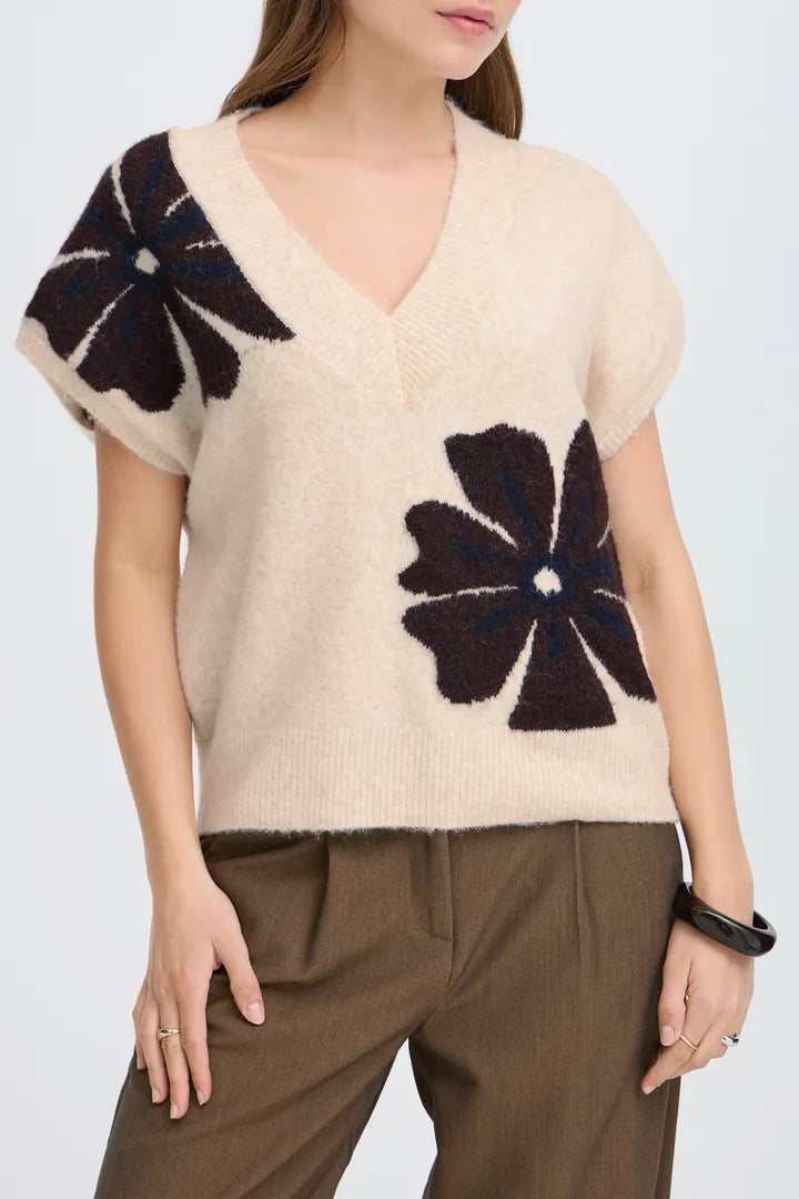 Fig & Cream Byomea VNeck Slipover