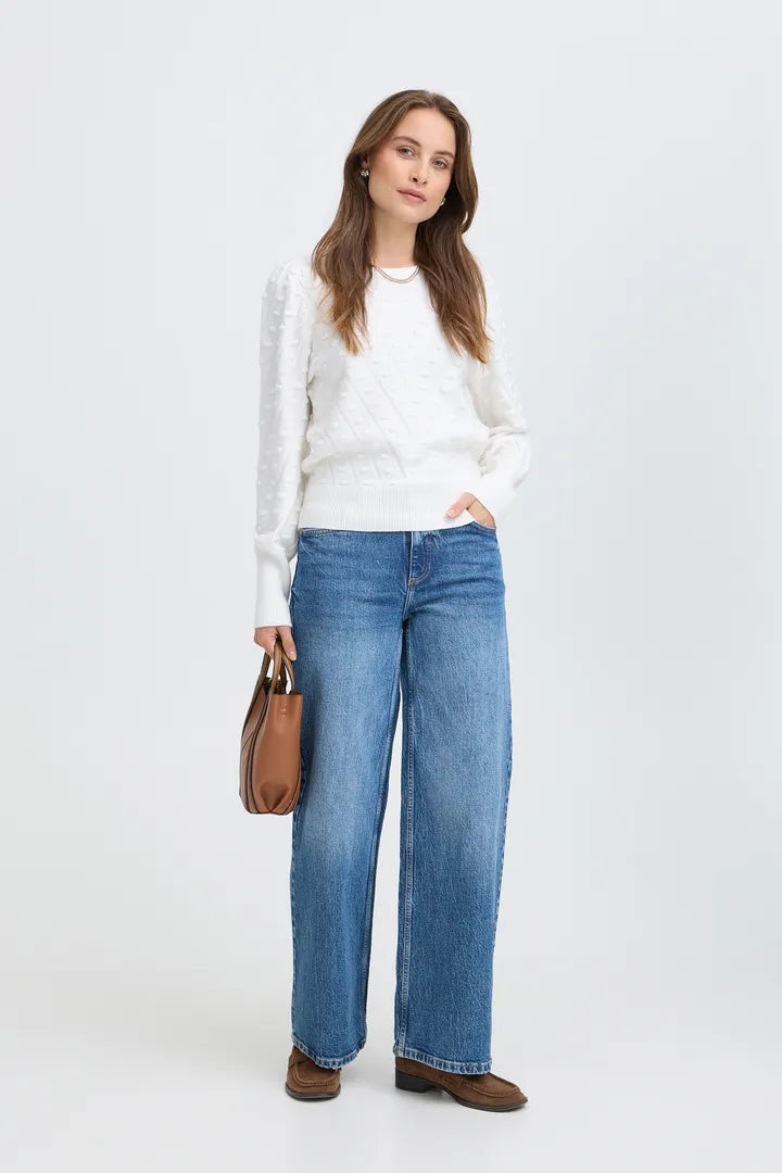 White Manina Structure Jumper