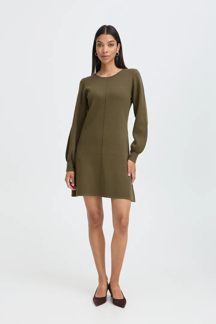 Khaki Otari Jumper Dress