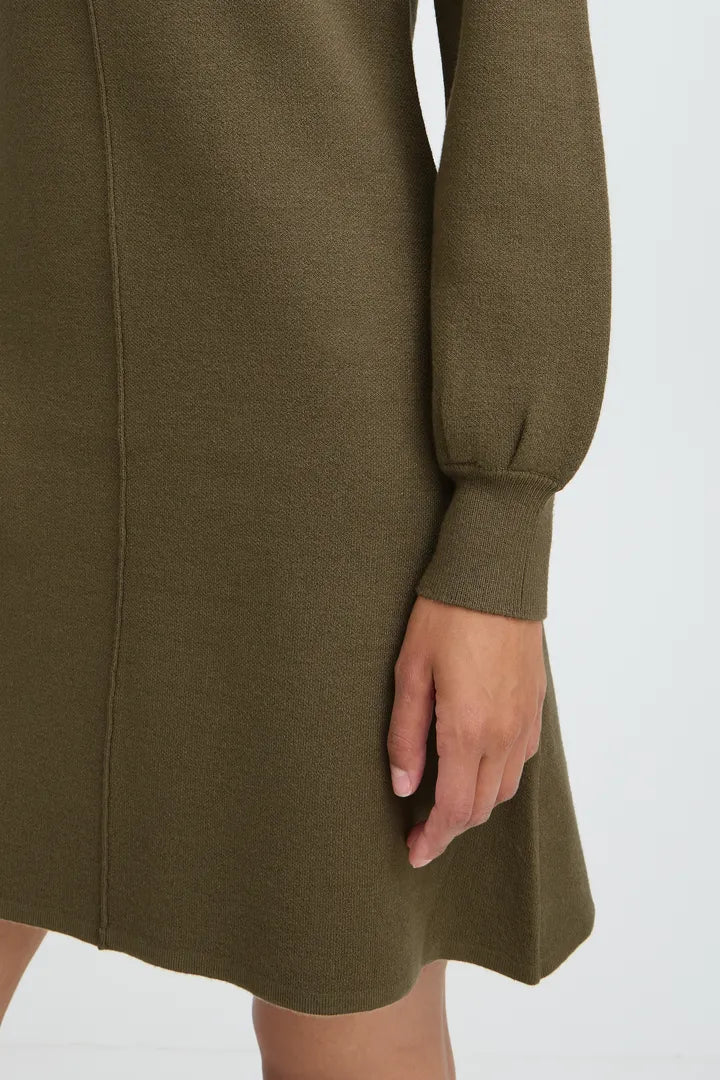 Khaki Otari Jumper Dress