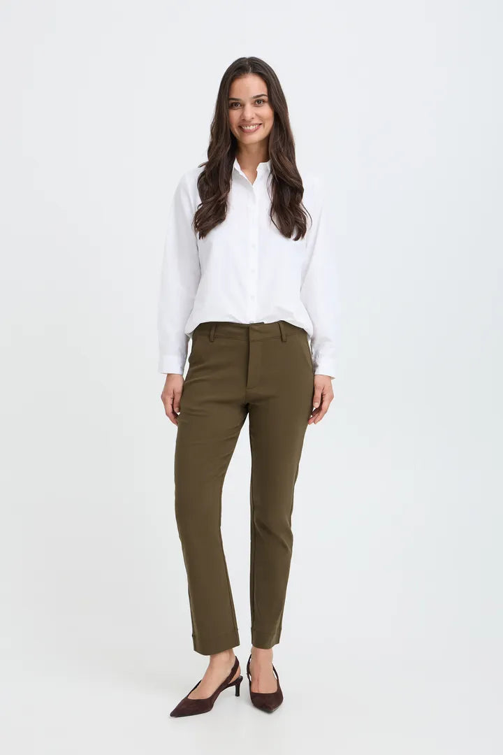 Khaki Dixi Stretch Trousers