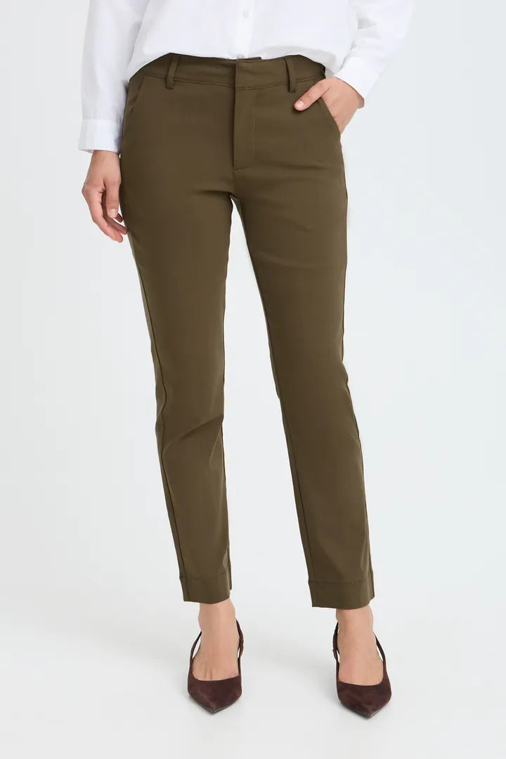 Khaki Dixi Stretch Trousers