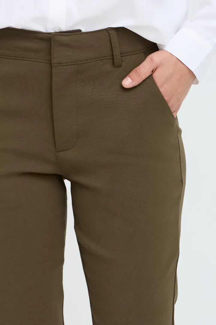Khaki Dixi Stretch Trousers