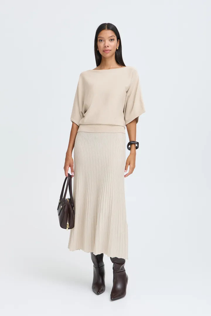 Cream Glitter Mobbe Batwing Jumper