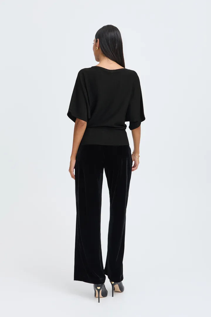 Black Glitter Mobbe Batwing Jumper