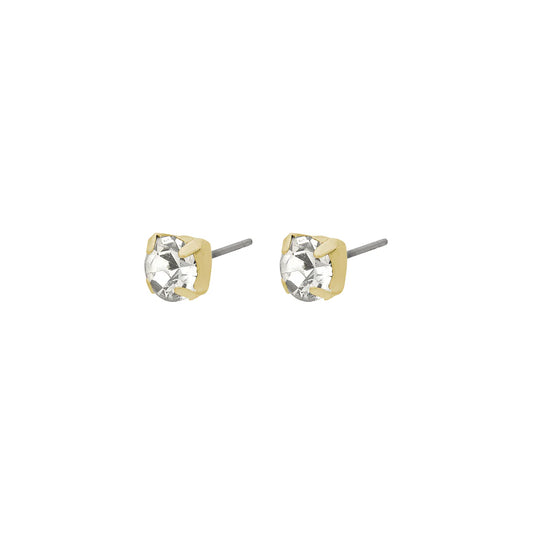 Crystal Gold Plated Earstuds