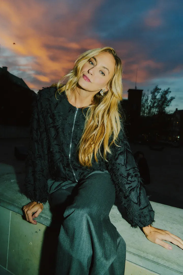 Black Cali Textured Jacket
