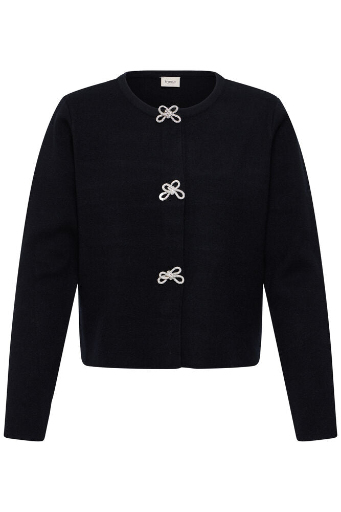 Black Diamante Bow Cardigan