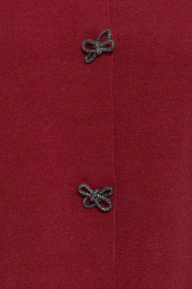 Red Diamante Bow Cardigan