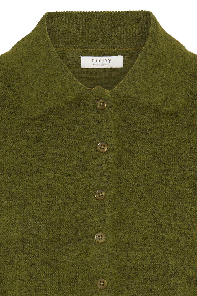 Khaki Minua Button Cardigan