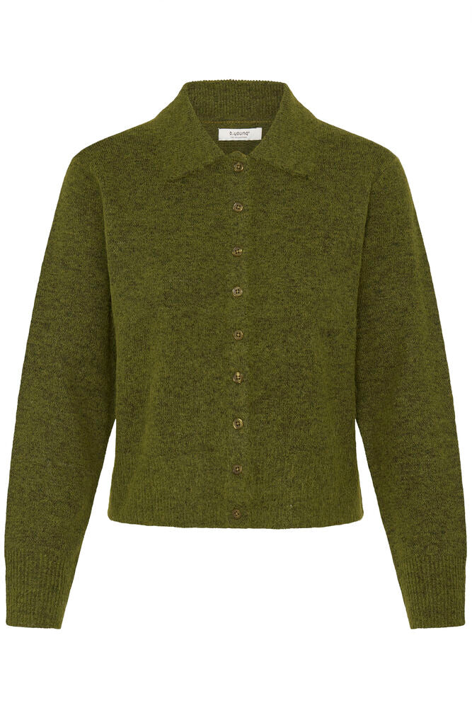 Khaki Minua Button Cardigan