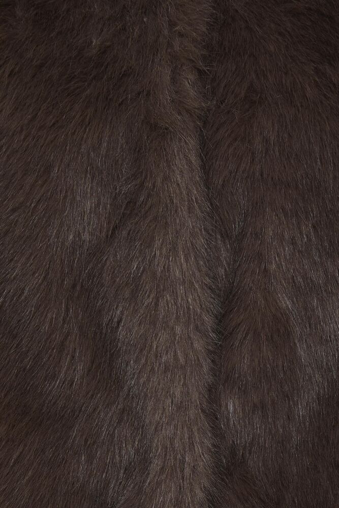 Brown Faux Fur Cesille Waistcoat
