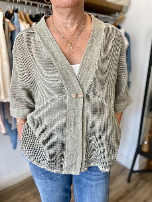 Light Khaki Hessian Blend Jacket