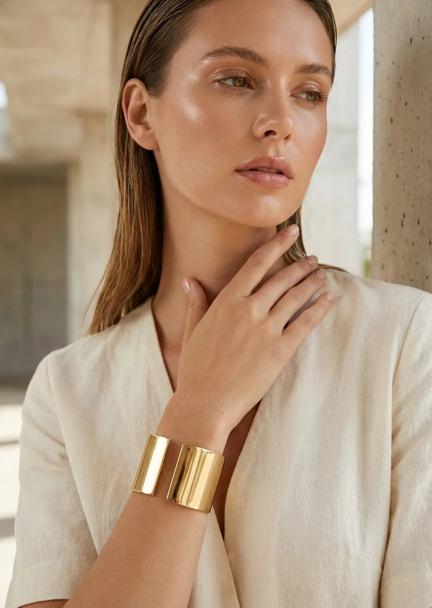 Gold Cuff Bangle