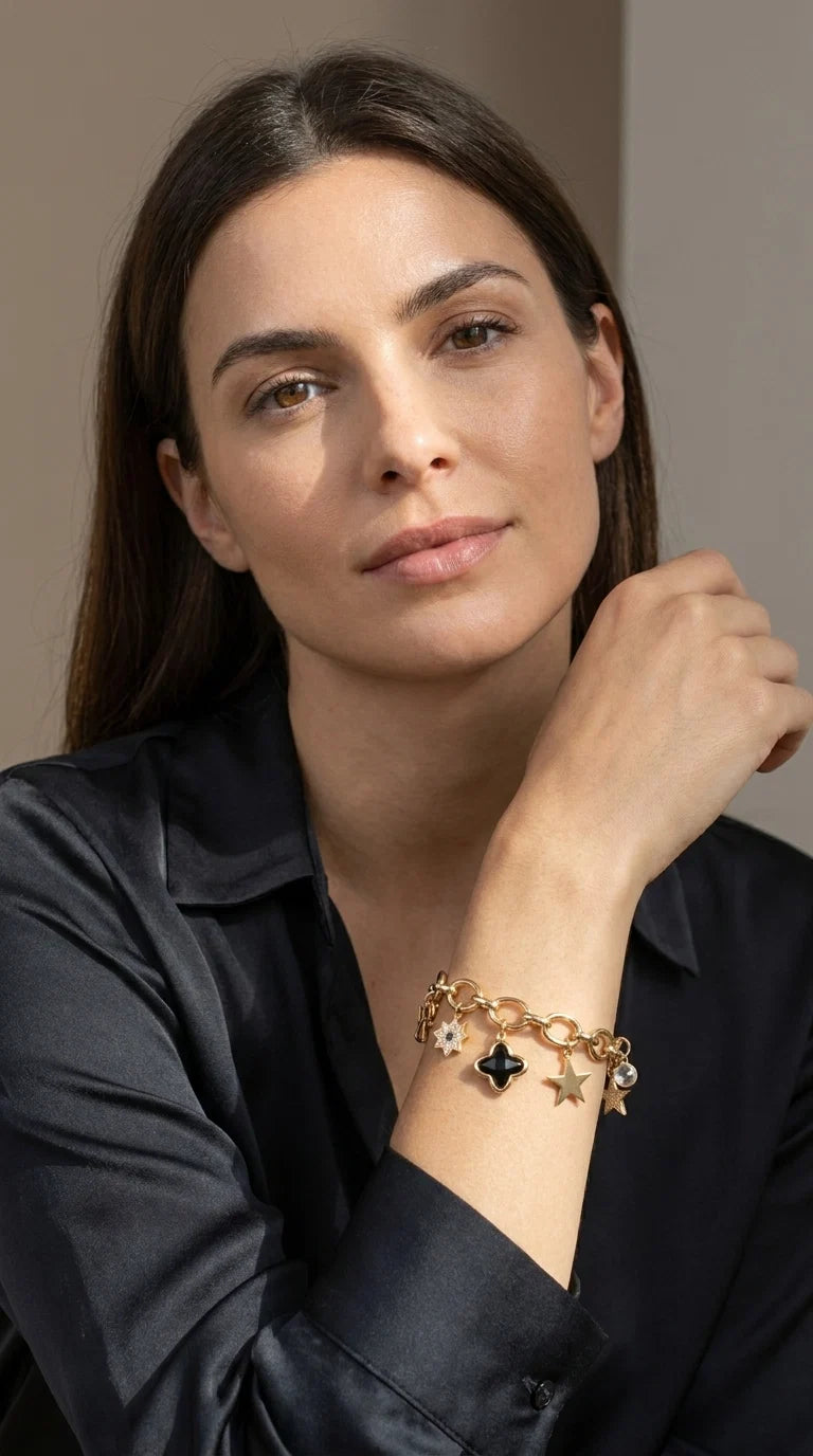 Gold Star Charm Bracelet