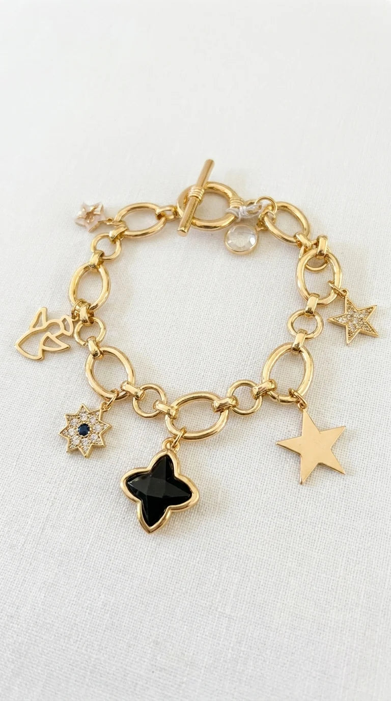 Gold Star Charm Bracelet