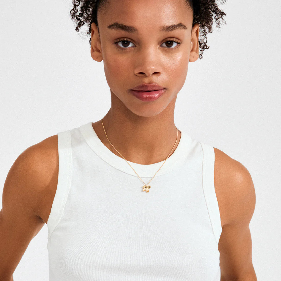 Ajani Flower Gold Plated Necklace