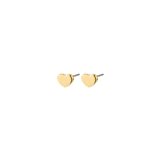 Arin Gold Plated Heart Stud Earrings